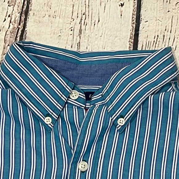 Mens Chaps Easy Care Striped Button Down Long Sleeve Casual Shirt - Picture 3 of 5